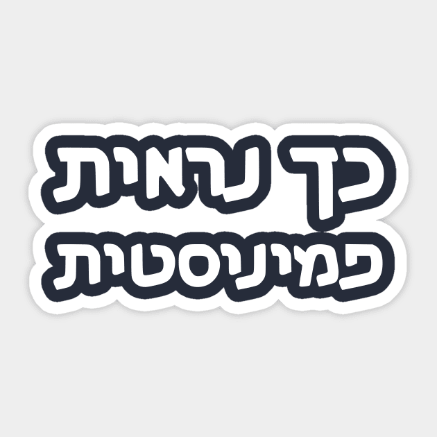 This Is What A Feminist Looks Like (Hebrew, Feminine) Sticker by dikleyt